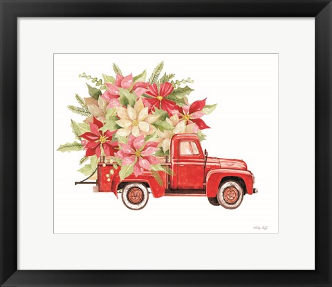 Framed Poinsettia Pickup Print