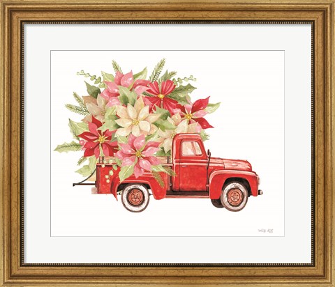 Framed Poinsettia Pickup Print