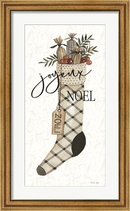 Framed Noel Stocking Print