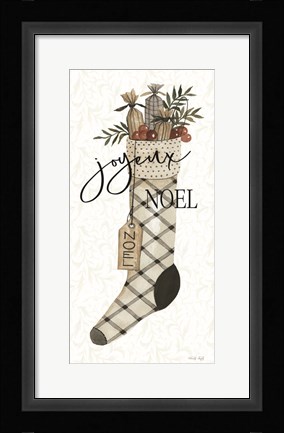 Framed Noel Stocking Print