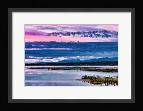 Framed K'omoks Harbour Fish Traps Print