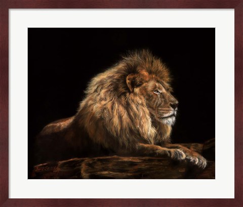Framed Golden Lion Print