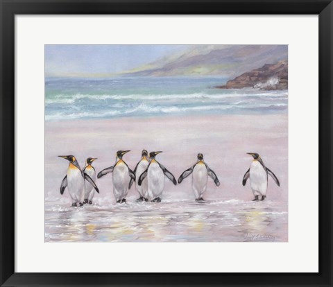 Framed 7 Penguins Print