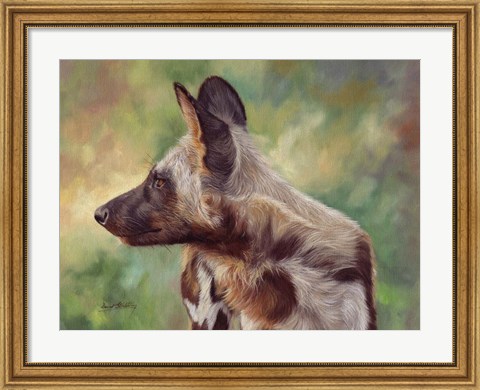 Framed African Wild Dog Print