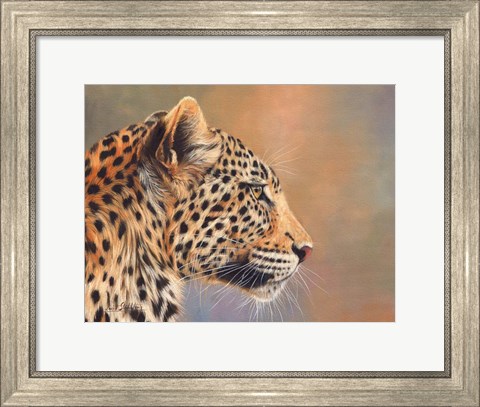 Framed Leopard Profile Print