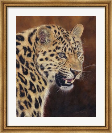Framed Leopard Growl Print