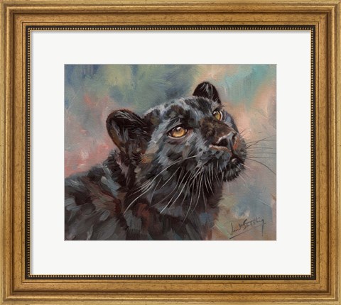 Framed Black Panther Portrait Print