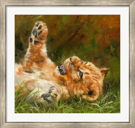 Framed Lion Cub 1012 Print