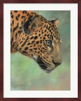 Framed Leopard Profile Print