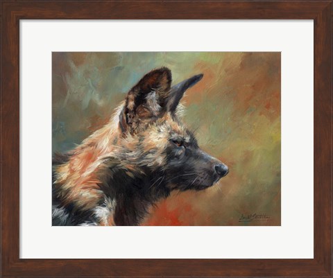 Framed Wild Dog Portrait Print