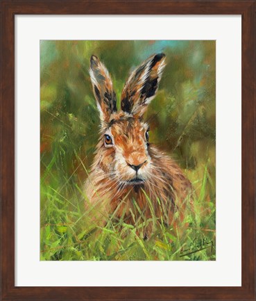 Framed Hare 2 Print