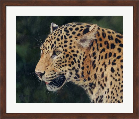 Framed Leopard Head Side Print