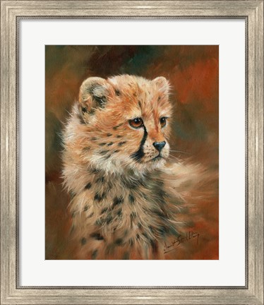 Framed Cheetah Cub Portrait Print
