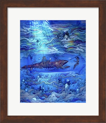 Framed Sea Monster Print