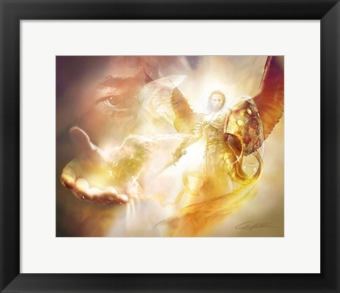 Framed God&#39;s Protection Print