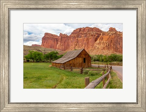 Framed Red Rock Barn Print