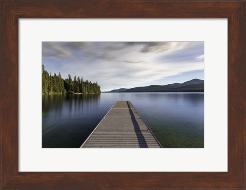 Framed Priest Lake Pier Print