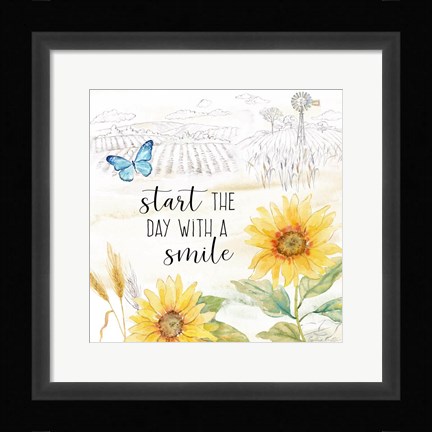 Framed Good Morning Sunshine IX-Smile Print