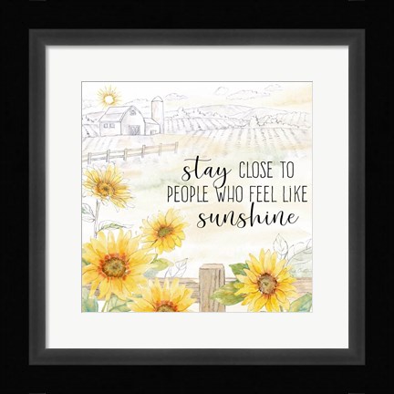 Framed Good Morning Sunshine X-Stay Close Print