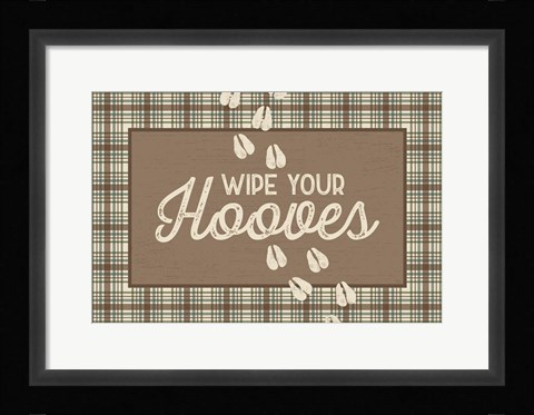 Framed Lost in Woods landscape I-Wipe your Hooves Print