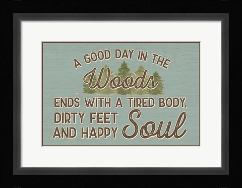 Framed Lost in Woods landscape II-Good Day Print