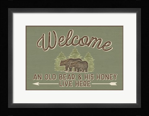 Framed Lost in Woods landscape IV-Old Bear Print