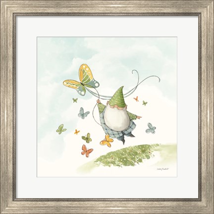 Framed Everyday Gnomes III-Butterfly Print