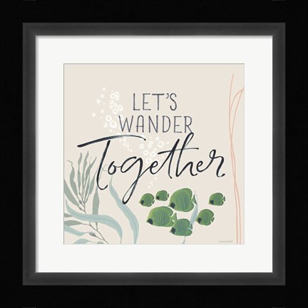 Framed Free As the Ocean VII on Sand Print