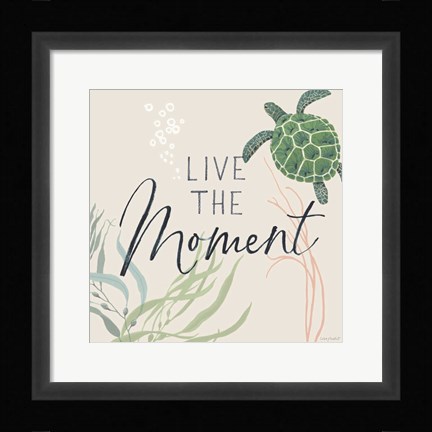 Framed Free As the Ocean VIII on Sand Print