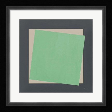 Framed Geo Core Green Print