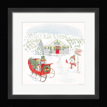 Framed Home For The Holidays V Print