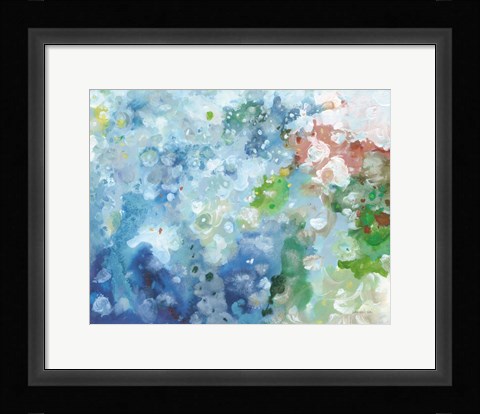 Framed Tidepool Sparkle Pink Blue Print