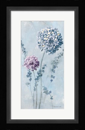 Framed Airy Blooms I Purple Print