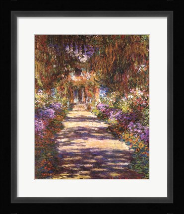 Framed Jardin a Giverny Print