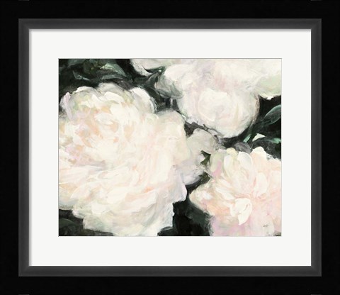 Framed Blushing Summer II on Black Print