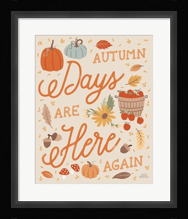 Framed Harvest Wishes VI Print