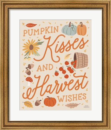 Framed Harvest Wishes III Print