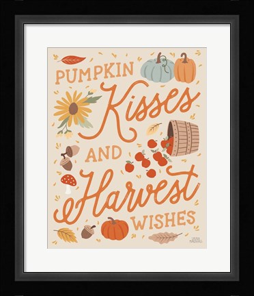 Framed Harvest Wishes III Print
