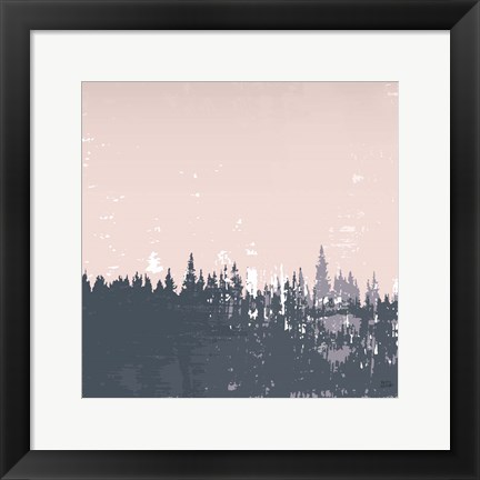 Framed Evening Forest I Print