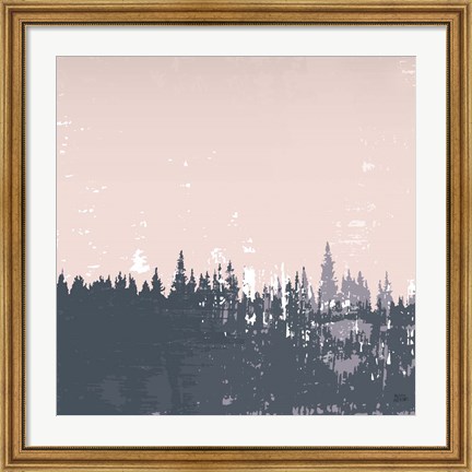 Framed Evening Forest I Print