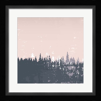 Framed Evening Forest I Print