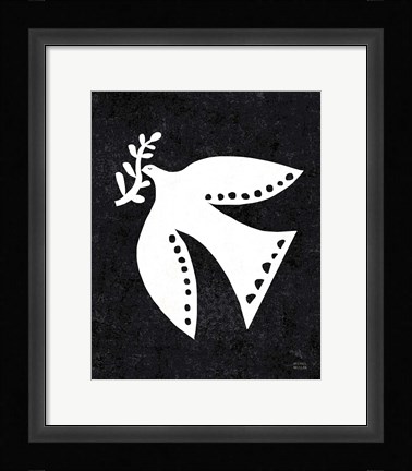 Framed Christmas Whimsy Dove Print