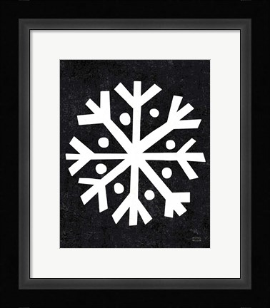 Framed Christmas Whimsy Snowflake Print