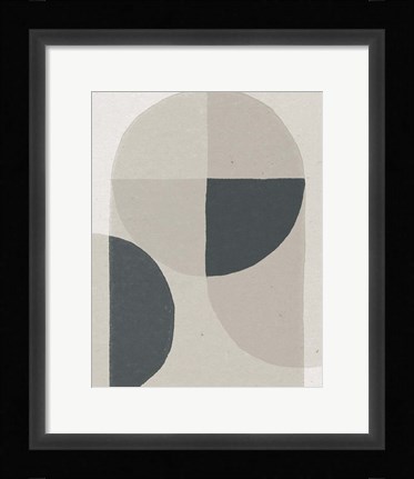 Framed Soft Rain II Dark Gray Print