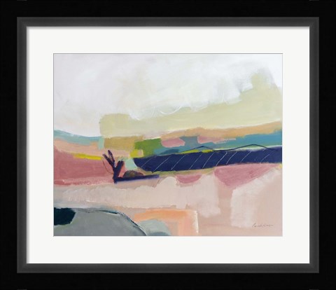 Framed Fortunate Isles Pink Blue Print