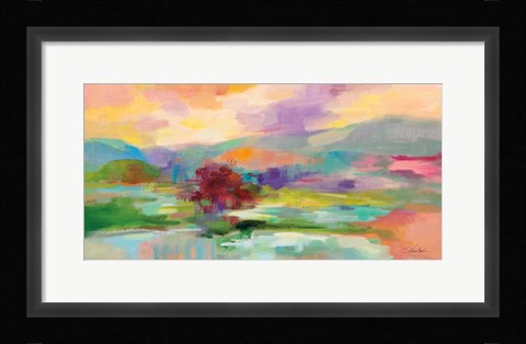 Framed Sunset Lake Hues Print