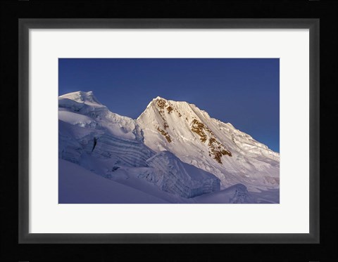 Framed Quitaraju Mountain in the Cordillera Blanca in the Andes Of Peru Print
