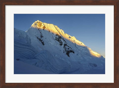 Framed Sunrise on Quitaraju Mountain in the Cordillera Blanca in the Andes Print