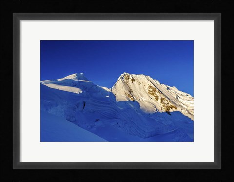 Framed Quitaraju Mountain in the Cordillera Blanca in the Andes Of Peru Print