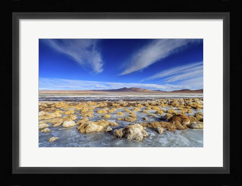 Framed Panoramic View Of the Salar De Tara in Chile Print